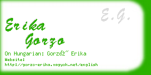 erika gorzo business card